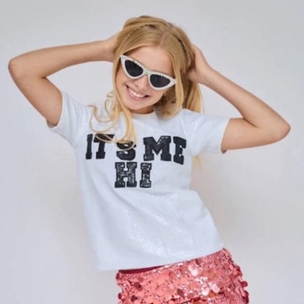 It’s‎ Me Hi Sequin Shirt TS Eras Tour Swiftie Women’s Size L New NWT